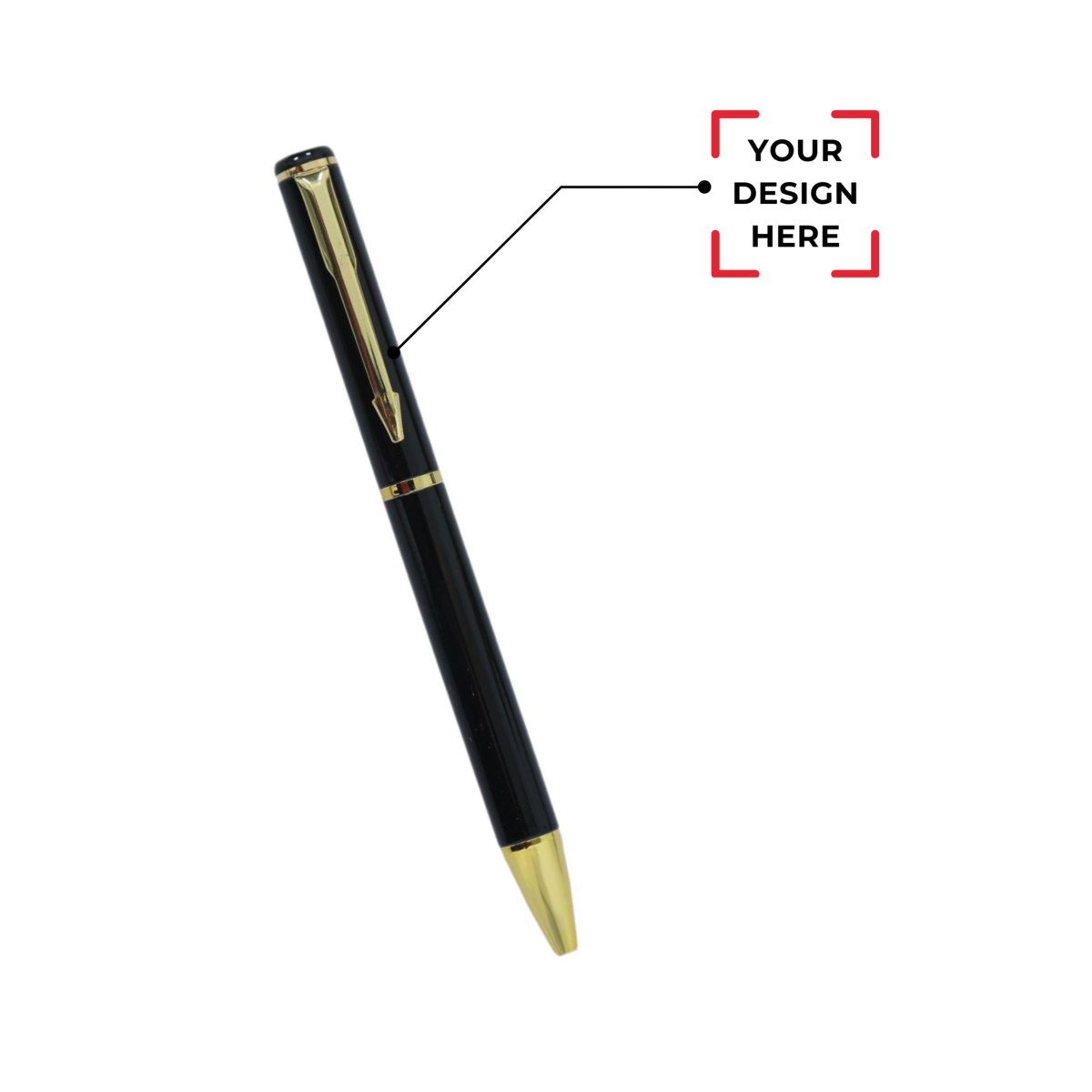 Custom Branded Steven Gold Metal Ballpoint Pen - Image 2